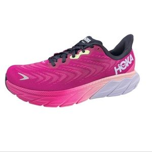 HOKA One One Arahi 6 Womens 11 WIDE Festival Fuchsia Ibis Rose Running Shoes